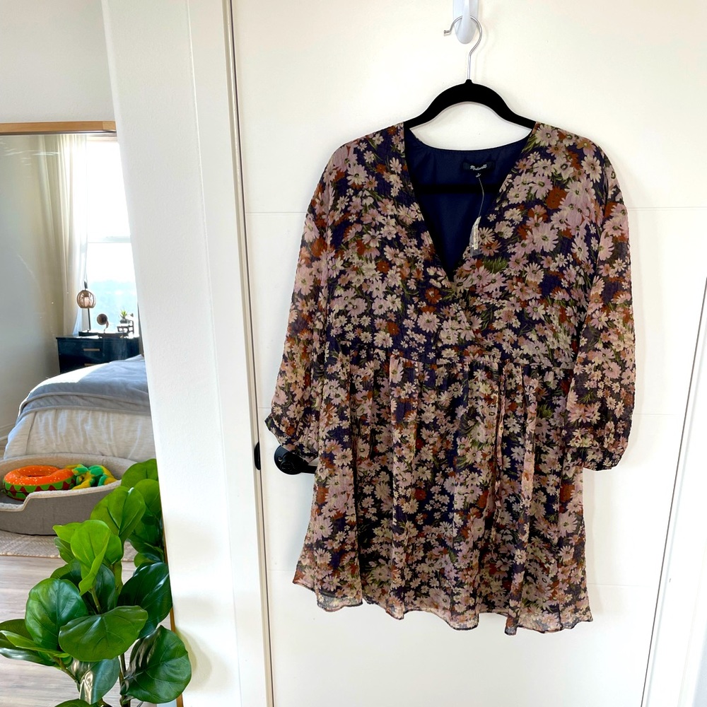 Madewell sleeved floral dress